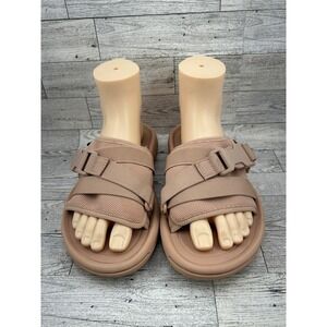 Teva Original Slide Sandals Women Nude Adjustable Buckle Comfort Slip On 8